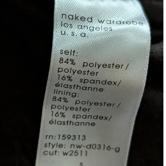 Naked Wardrobe Black Mock Neck Bodycon‎ Maxi Dress Sz S - Picture 7 of 9